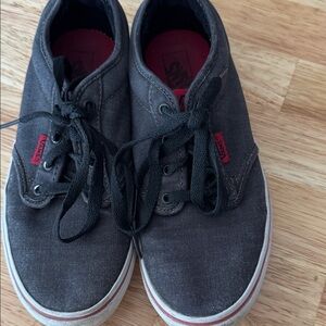 Vans kid’s Charcoal Canvas Sneakers